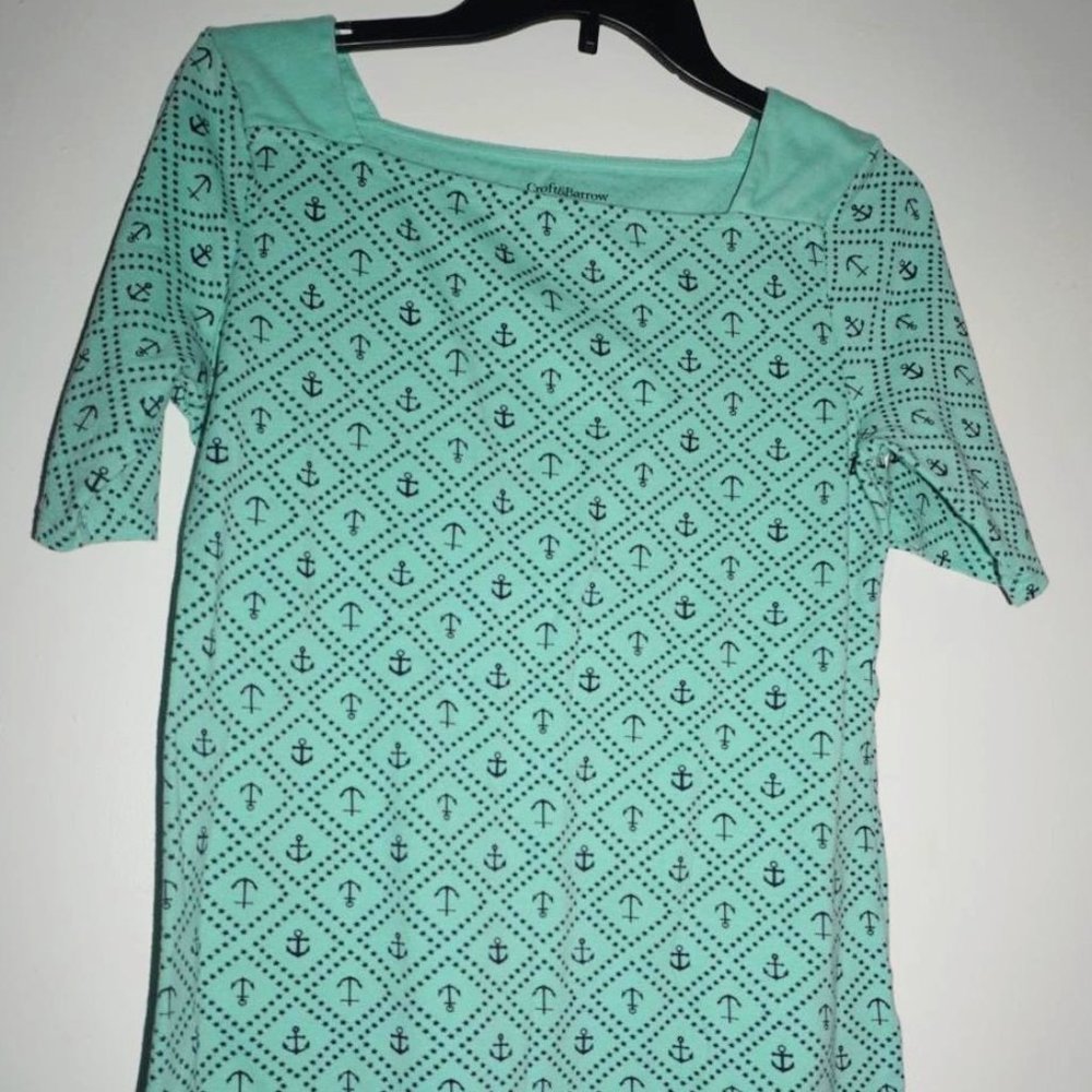 Croft & Barrow anchor blouse